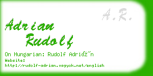 adrian rudolf business card